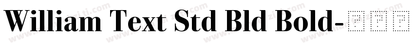 William Text Std Bld Bold字体转换